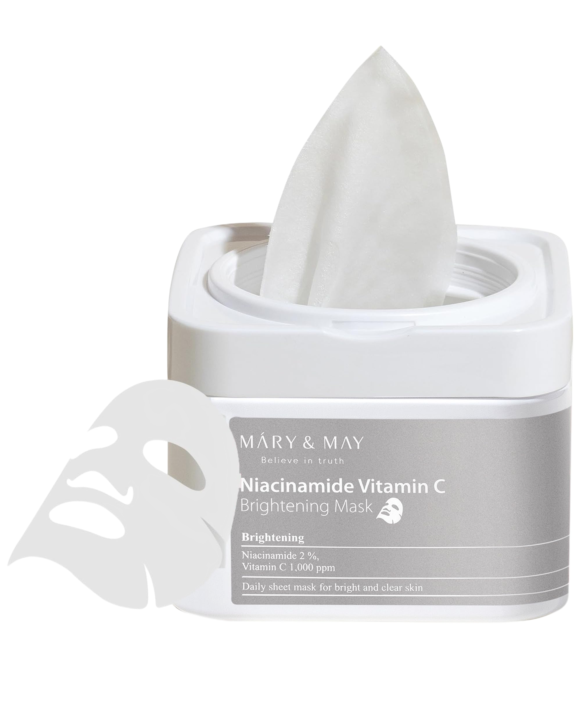 Mary&May Niacinanide Vitamin C Brightening Mask - 30pcs