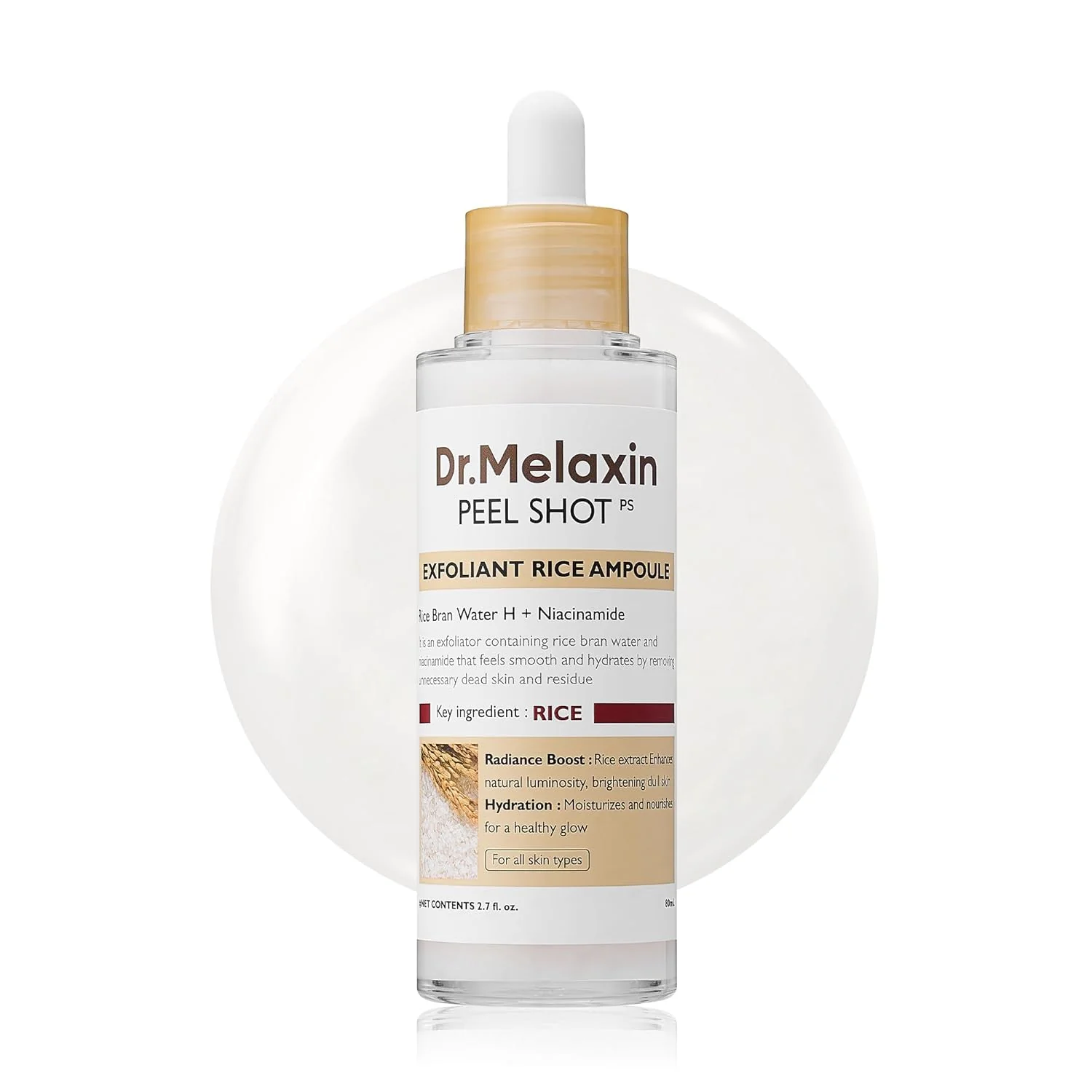 Dr.Melaxin PEEL SHOT EXFOLIATING WHITE RICE AMPOULE - 80ml